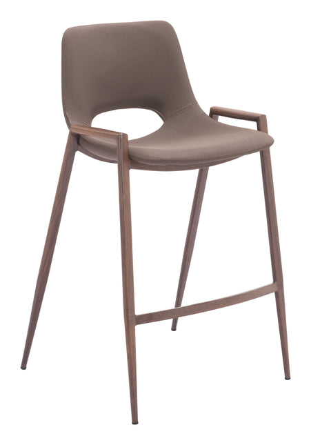 Desi Counter Stool (Set of 2) Brown & Walnut Counter Stools TriadCommerceInc Default Title  
