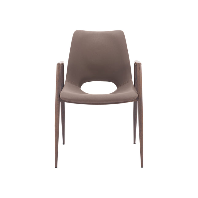Desi Dining Chair (Set of 2) Brown & Walnut Chairs TriadCommerceInc   