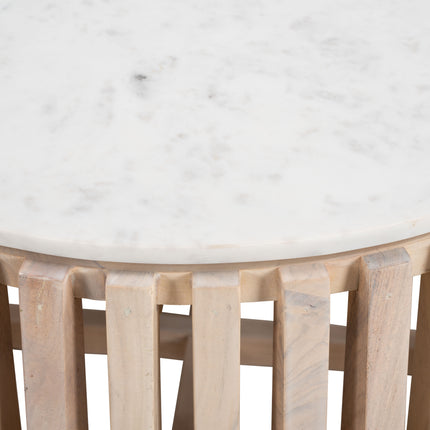 Cyprus Coffee Table White & Natural Coffee Tables TriadCommerceInc   