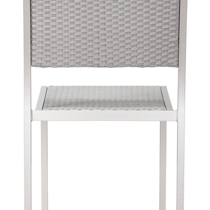 Metropolitan Armless Dining Chair (Set of 2) Gray & Silver Seating TriadCommerceInc   