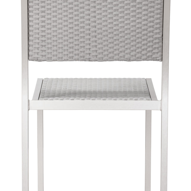 Metropolitan Armless Dining Chair (Set of 2) Gray & Silver Seating TriadCommerceInc   