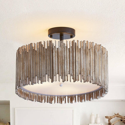 3-Light Farmhouse LED Flush Mount Ceiling Light Home Decor > Lighting > Ceiling Lights TriadCommerceInc