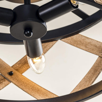 Rustic 3-Light Industrial Drum Flush Mount Ceiling Light Home Decor > Lighting > Ceiling Lights TriadCommerceInc