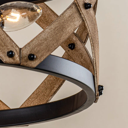 Rustic 3-Light Industrial Drum Flush Mount Ceiling Light Home Decor > Lighting > Ceiling Lights TriadCommerceInc