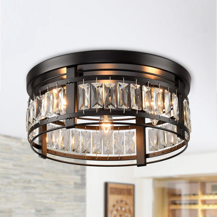 3-Light Modern Crystal Flush Mount Ceiling Light Fixture Home Decor > Lighting > Ceiling Lights TriadCommerceInc