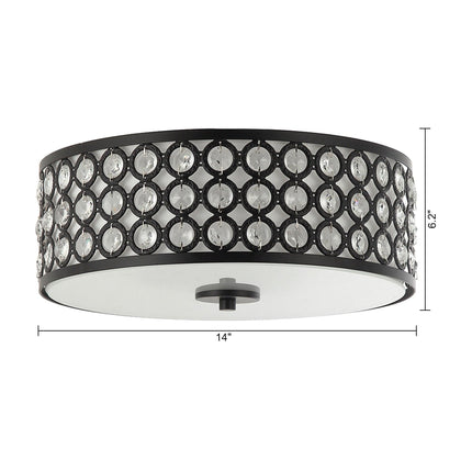 3-Light Modern LED Flush Mount Light with Crystal Shade Home Decor > Lighting > Ceiling Lights TriadCommerceInc