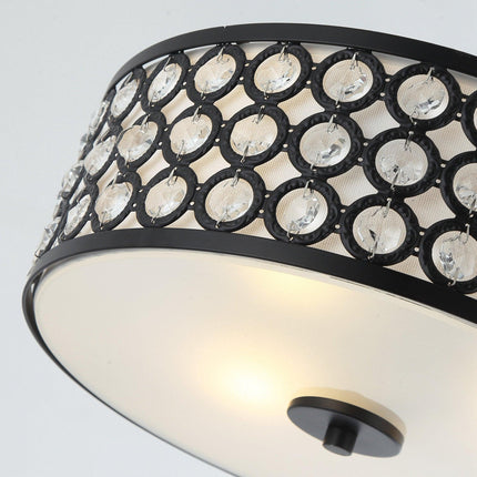 3-Light Modern LED Flush Mount Light with Crystal Shade Home Decor > Lighting > Ceiling Lights TriadCommerceInc