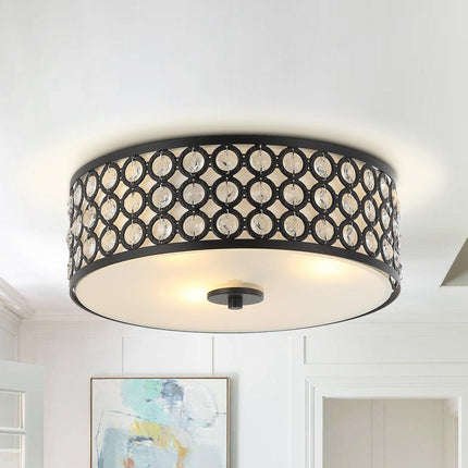 3-Light Modern LED Flush Mount Light with Crystal Shade Home Decor > Lighting > Ceiling Lights TriadCommerceInc