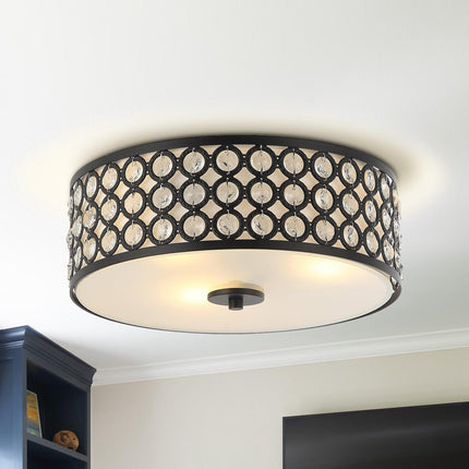 3-Light Modern LED Flush Mount Light with Crystal Shade Home Decor > Lighting > Ceiling Lights TriadCommerceInc