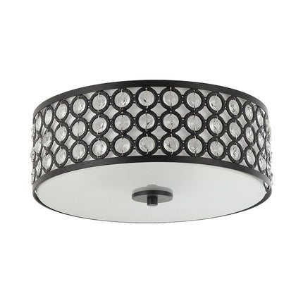 3-Light Modern LED Flush Mount Light with Crystal Shade Home Decor > Lighting > Ceiling Lights TriadCommerceInc