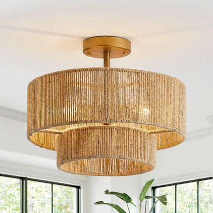3-Light Wabi-Sabi Farmhouse Semi-Flush Mount Ceiling Light Home Decor > Lighting > Ceiling Lights TriadCommerceInc