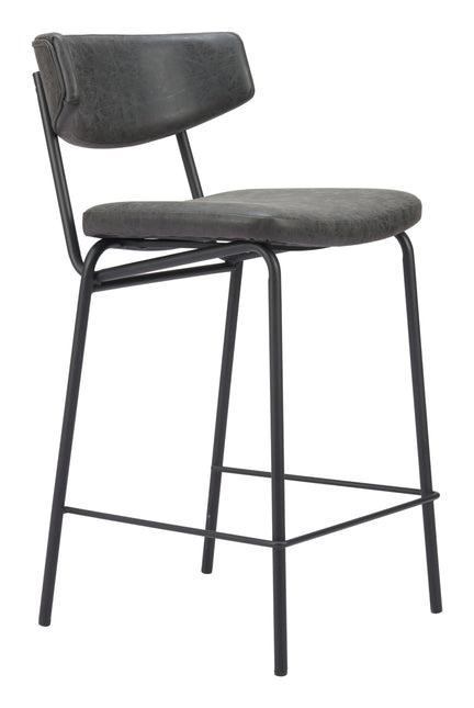 Charon Counter Stool (Set of 2) Vintage Black Counter Stools TriadCommerceInc Default Title  