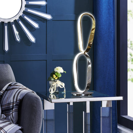 Prague Chrome and Gold Table Lamp with LED Dimmer Home Decor > Lighting > Lamp > Table Lamps TriadCommerceInc