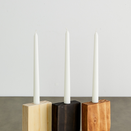 Horseshoe Wooden Pine Taper Candle Holder Décor TriadCommerceInc