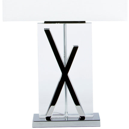 1 Light with USB Charger X Table Lamp // Chrome and Crystal Home Decor > Lighting > Lamp > Table Lamps TriadCommerceInc