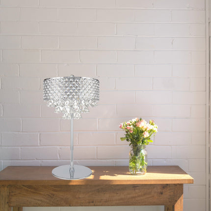Grand 6 LED Light Table Lamp Chrome Crystal Decor Home Decor > Lighting > Lamp > Table Lamps TriadCommerceInc