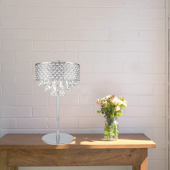 Grand 6 LED Light Table Lamp Chrome Crystal Decor Home Decor > Lighting > Lamp > Table Lamps TriadCommerceInc