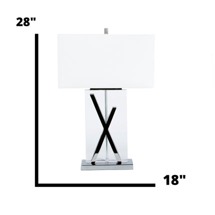 1 Light with USB Charger X Table Lamp // Chrome and Crystal Home Decor > Lighting > Lamp > Table Lamps TriadCommerceInc