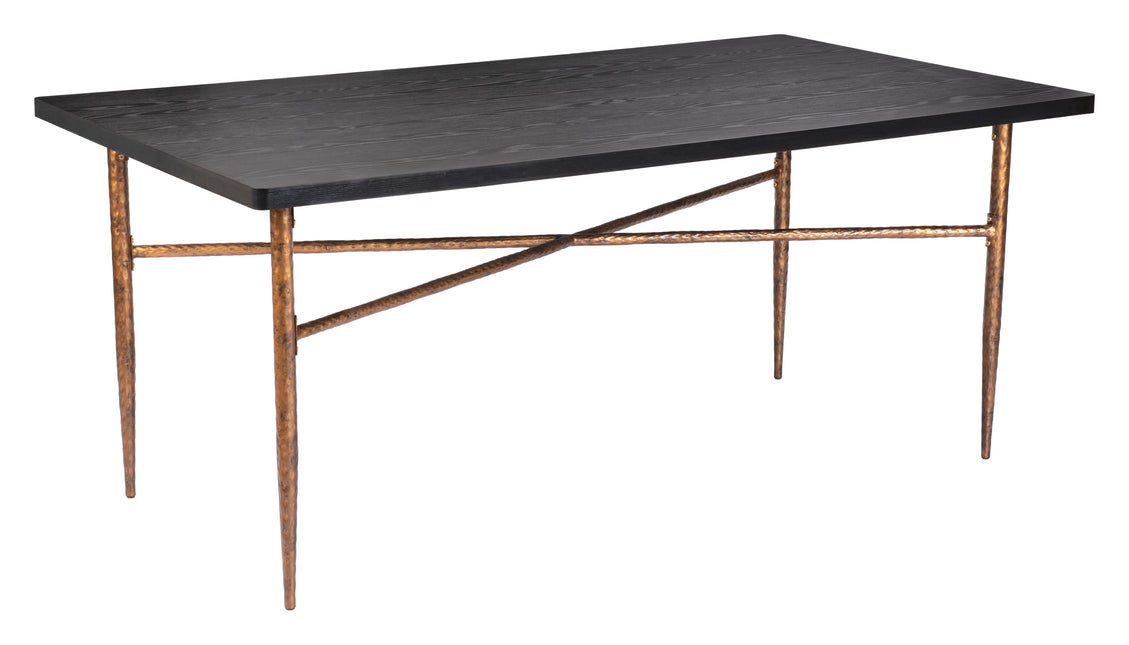 Nida Dining Table Black & Bronze Tables TriadCommerceInc Default Title  
