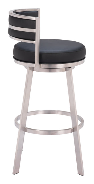 Gimsby Swivel Barstool Black Barstools TriadCommerceInc   