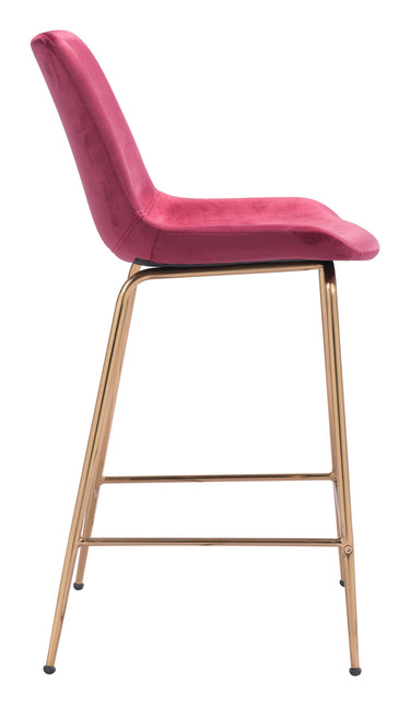 Tony Counter Stool Red & Gold Counter Stools TriadCommerceInc   