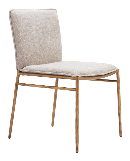 Nordvest Dining Chair Beige & Gold Chairs TriadCommerceInc Default Title  