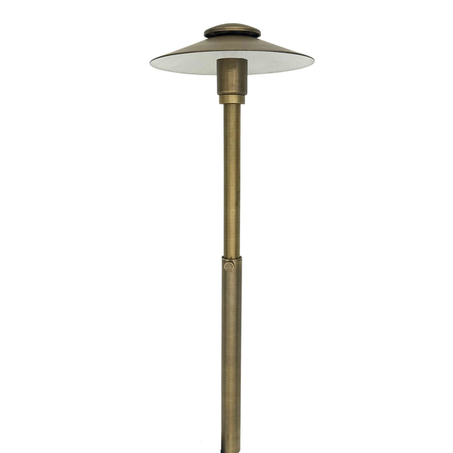 Stelvio Adjustable Antique Brass Outdoor Path Light Landscape Pathway Lighting TriadCommerceInc