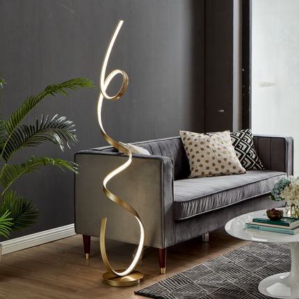Amsterdam LED Dimmable 63 Inch Floor Lamp Sandy Gold Home Decor > Lighting > Lamp > Floor Lamps TriadCommerceInc