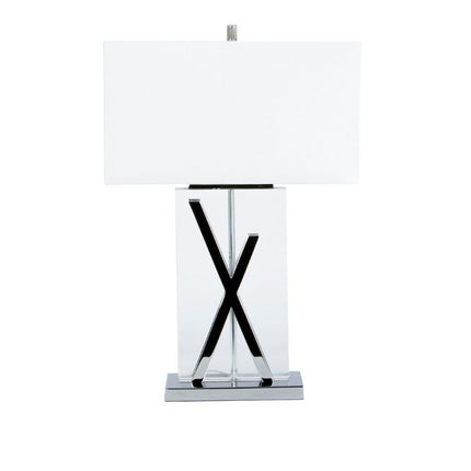 1 Light with USB Charger X Table Lamp // Chrome and Crystal Home Decor > Lighting > Lamp > Table Lamps TriadCommerceInc