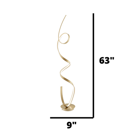 Amsterdam LED Dimmable 63 Inch Floor Lamp Sandy Gold Home Decor > Lighting > Lamp > Floor Lamps TriadCommerceInc