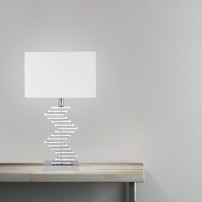 Crystal Two Tone Paved Table Lamp 1 Light Decor Home Decor > Lighting > Lamp > Table Lamps TriadCommerceInc
