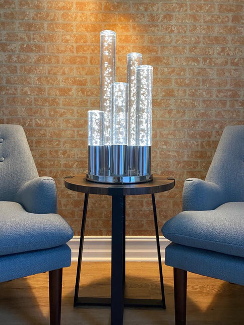 5 Acrylic Cylinder Table Lamp Chrome Modern Decor Home Decor > Lighting > Lamp > Table Lamps TriadCommerceInc