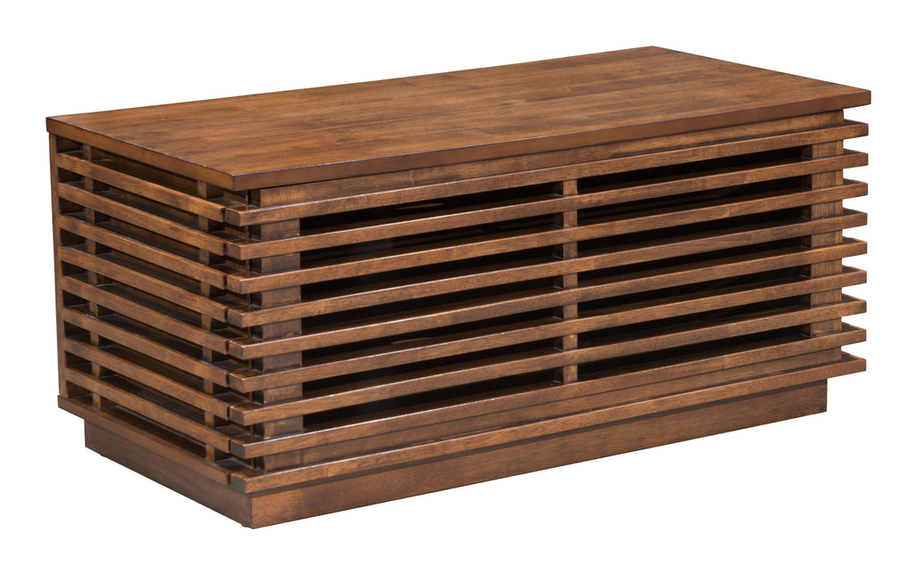 Linea Narrow Entertainment Stand Walnut Storage TriadCommerceInc Default Title  