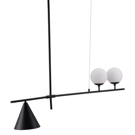Black and White Three-Light Ceiling Fixture Chandeliers TriadCommerceInc