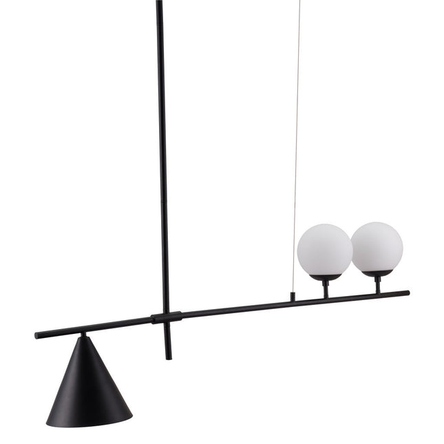Black and White Three-Light Ceiling Fixture Chandeliers TriadCommerceInc