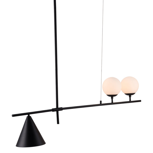 Black and White Three-Light Ceiling Fixture Chandeliers TriadCommerceInc