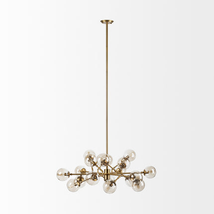 Gold Metal Eighteen Bulb Hanging Chandelier Home Decor > Lighting > Ceiling Lights > Chandelier TriadCommerceInc