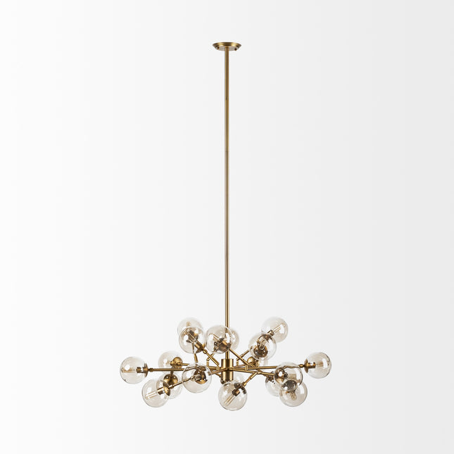 Gold Metal Eighteen Bulb Hanging Chandelier Home Decor > Lighting > Ceiling Lights > Chandelier TriadCommerceInc