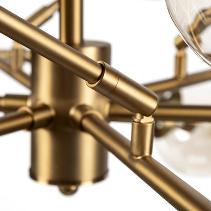 Gold Metal Eighteen Bulb Hanging Chandelier Home Decor > Lighting > Ceiling Lights > Chandelier TriadCommerceInc