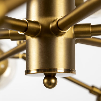 Gold Metal Eighteen Bulb Hanging Chandelier Home Decor > Lighting > Ceiling Lights > Chandelier TriadCommerceInc