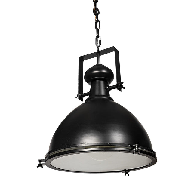 Industrial Black Metal Hanging Pendant Light Pendants TriadCommerceInc   