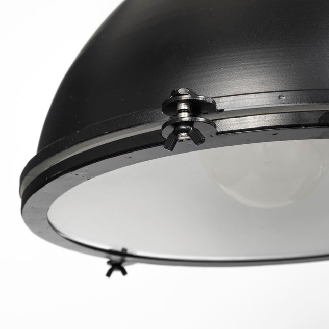 Industrial Black Metal Hanging Pendant Light Pendants TriadCommerceInc   