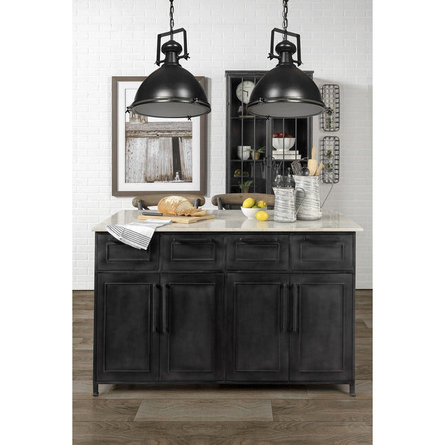 Industrial Black Metal Hanging Pendant Light Pendants TriadCommerceInc   