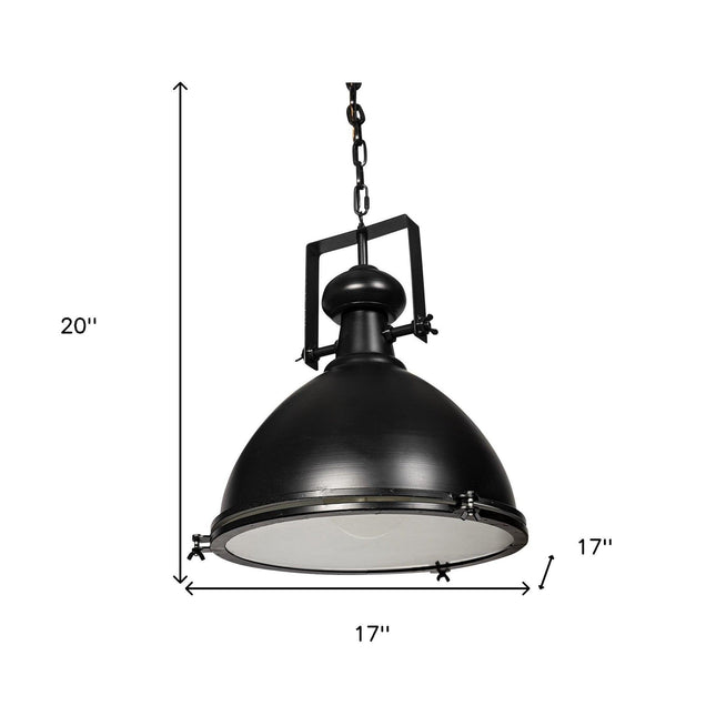 Industrial Black Metal Hanging Pendant Light Pendants TriadCommerceInc   