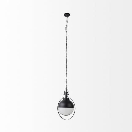 Black Metal Sphere Pendant Hanging Light Pendants TriadCommerceInc   