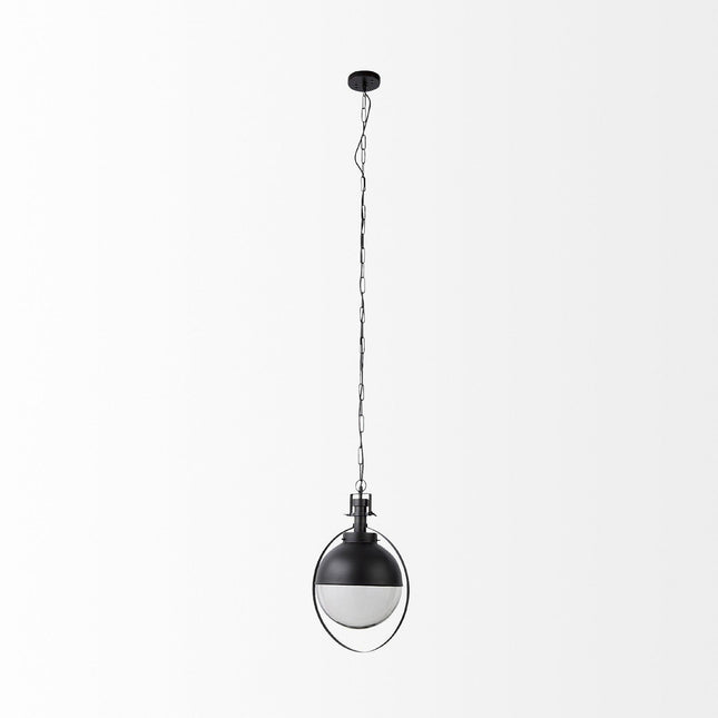 Black Metal Sphere Pendant Hanging Light Pendants TriadCommerceInc   