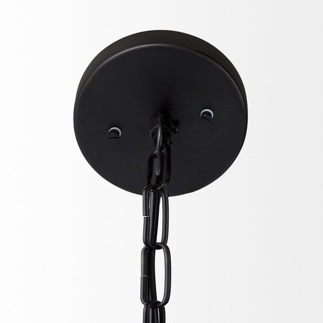 Black Metal Sphere Pendant Hanging Light Pendants TriadCommerceInc   