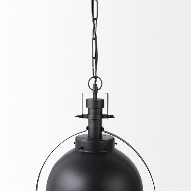 Black Metal Sphere Pendant Hanging Light Pendants TriadCommerceInc   