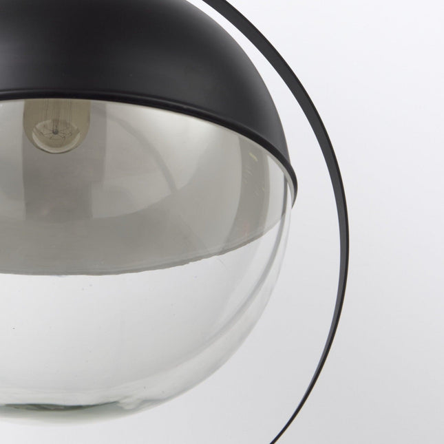 Black Metal Sphere Pendant Hanging Light Pendants TriadCommerceInc   