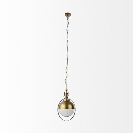 Gold Metal Sphere Pendant Hanging Light Pendants TriadCommerceInc   